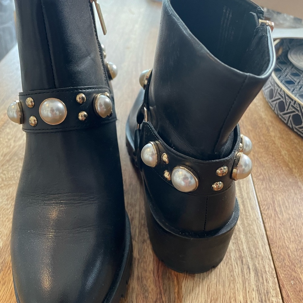 Women’s Black Leather Booties
